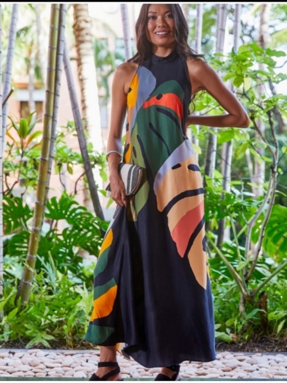 Farm Rio Halter Leaf Maxidress - Picture 3 of 15
